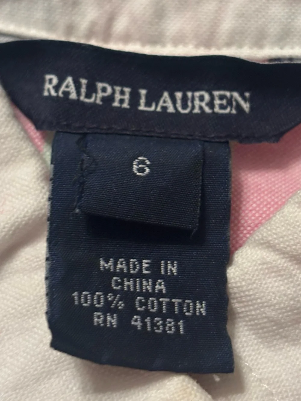 Ralph Lauren Pink and Light Blue Striped Sleeveless Ruffle Dress